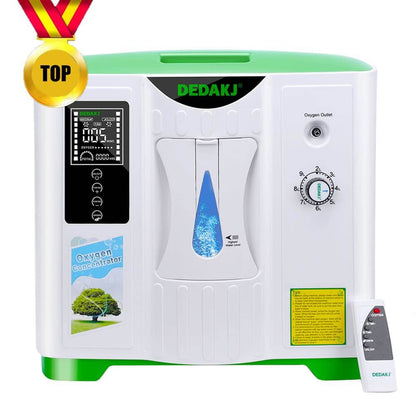 DEDAKJ 2-9L/min Oxygen Concentrator Machine 93% Purity O2 Portable Home Use Oxygen Concentrator with Oxygen Accessory 110V/220V