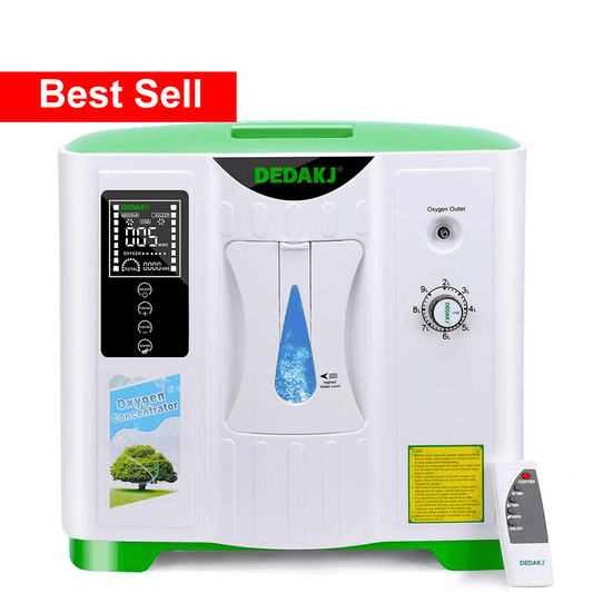 DEDAKJ 9 LPM High Purity Personal Home Oxygen Concentrator Portable Continuous Large Flow Travel Oxygen Generator for Making Medical Oxygen