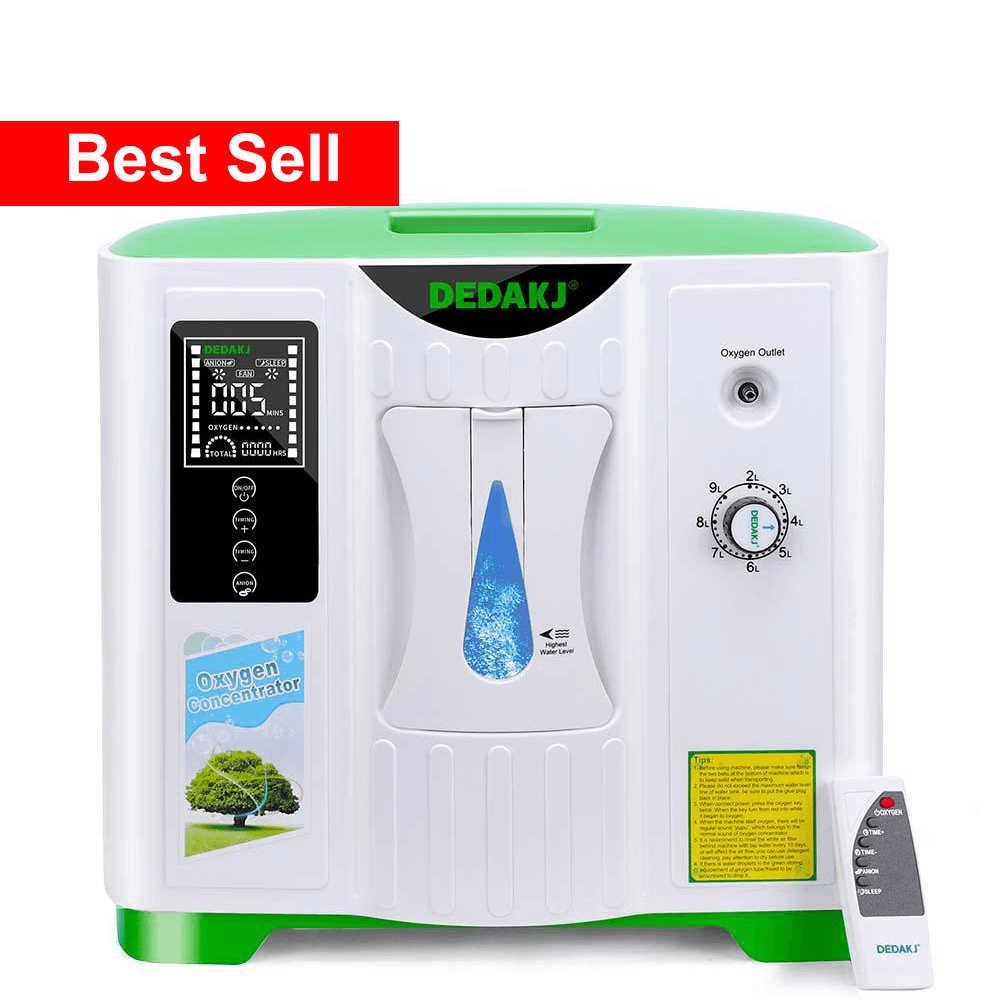 Alta Calidad DEDAKJ 2-9 litros hogar concentrador de oxígeno generador de oxígeno portátil máquina de oxígeno sin nebulizador función 110V/220V DE-2A