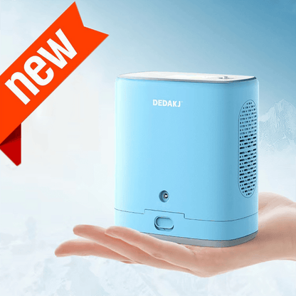 DEDAKJ 3L Concentrador de oxígeno portátil pequeño y liviano para el hogar Máquina generadora de oxígeno mini con concentración del 93 % con batería para viajes 