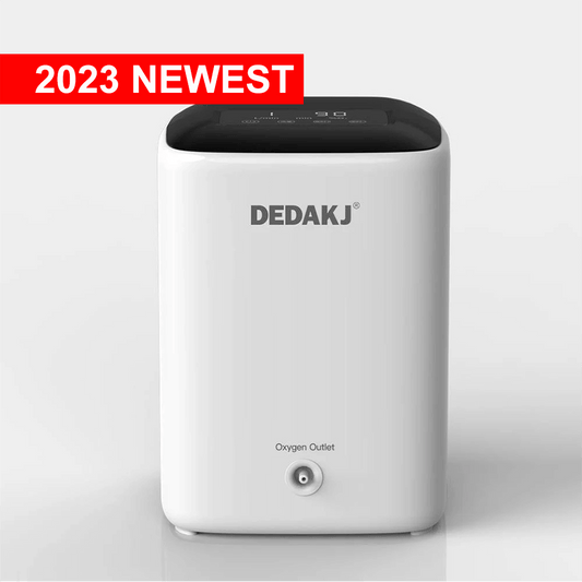 DEDAKJ Portable Continuous Flow Oxygen Concentrator 7 Liter Per Min 93% High Concentration Home Breathing Oxygen Concentrator Generator（2023 Newest Updated Version）