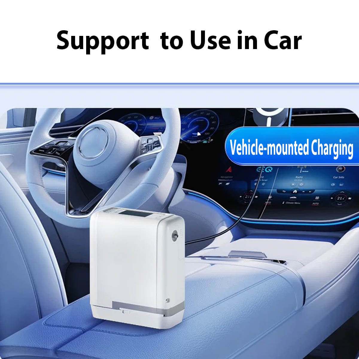 👍👍👍1-8 Liters Handheld Portable Battery Oxygen Concentrator DEDAKJ KPA 93% High Purity Oxygen Concentration Generator Small Size for Car Travel Use