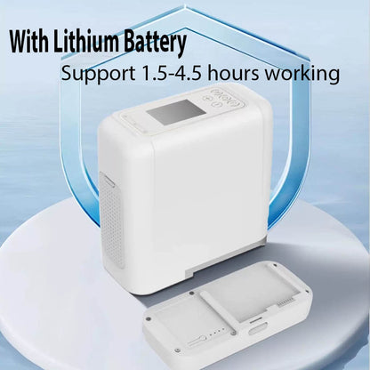 Small Portable Oxygen Concentrator Rechargeable 7 Liters 93% O2 Purity Oxygen Generator Machine Mobile for Travel Use with Battery