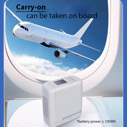 Small Portable Oxygen Concentrator Rechargeable 7 Liters 93% O2 Purity Oxygen Generator Machine Mobile for Travel Use with Battery