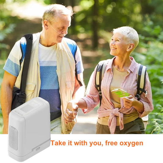 👍👍👍1-7 Liters Handheld Portable Battery Oxygen Concentrator DEDAKJ KPA 93% High Purity Oxygen Concentration  Oxygem Machine Generator Small Size for Car Travel Use