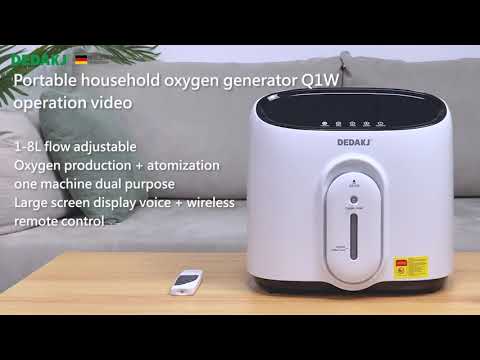 DEDAKJ 1-8 Liter Home Oxygen Concentrator Oxygen Generator Portable Oxygen Machine with Nebulizer Function 110V/220V DE-Q1W