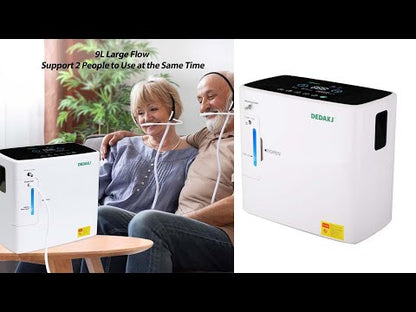 DEDAKJ 2-9 Liter Per Minute Portable Household Oxygen Concentrator Continuous O2 Oxygen Generator Machine 110V/220V DE-2SW