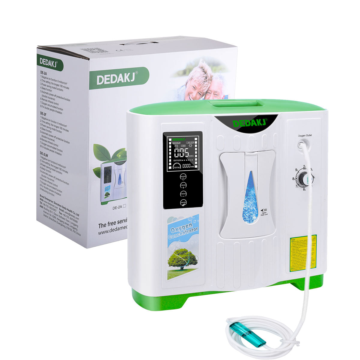 Buy 9L Oxygen Concentrator DEDAKJ 93% Concentration Care Portable Oxygen Concentrators for Home 110V/220V DE-2A