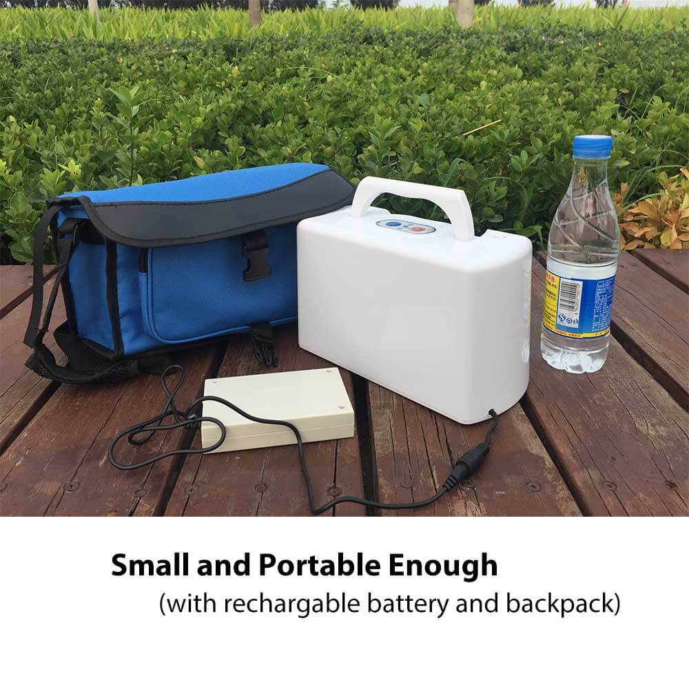 Mini Portable Oxygen Concentrator 3L Lightweight Compact Mobile Oxygen Concentrator with Rechargeable Battery ( Used in Car, Freight, Outdoors)