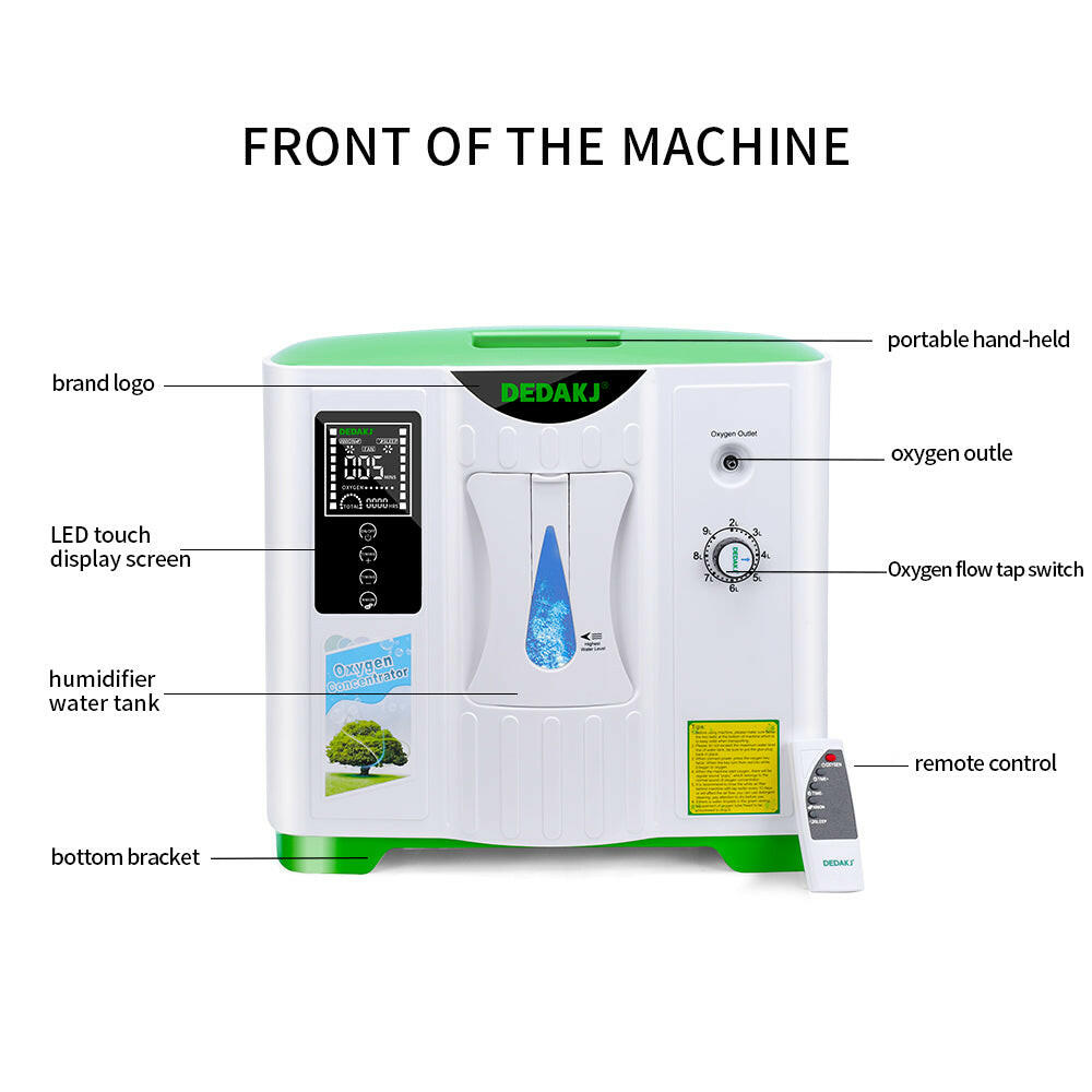 DEDAKJ 9 liter continuous flow home oxygen concentrator DE-2A