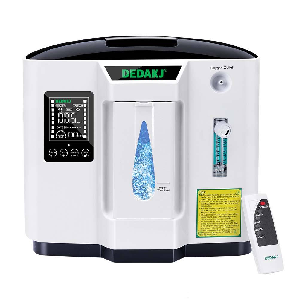 DEDAKJ 1-7 Litros Hogar Concentrador de Oxígeno ddt 1a 1b Generador de Oxígeno Máquina de Oxígeno Portátil sin Función de Nebulizador 110V/220V DE-1B