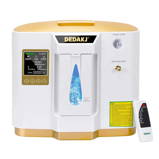 Home Use 7L Oxygen Concentrator DEDAKJ 93% Portable Oxygen Generator with Nebulizer Function 110V/220V DE-1LW